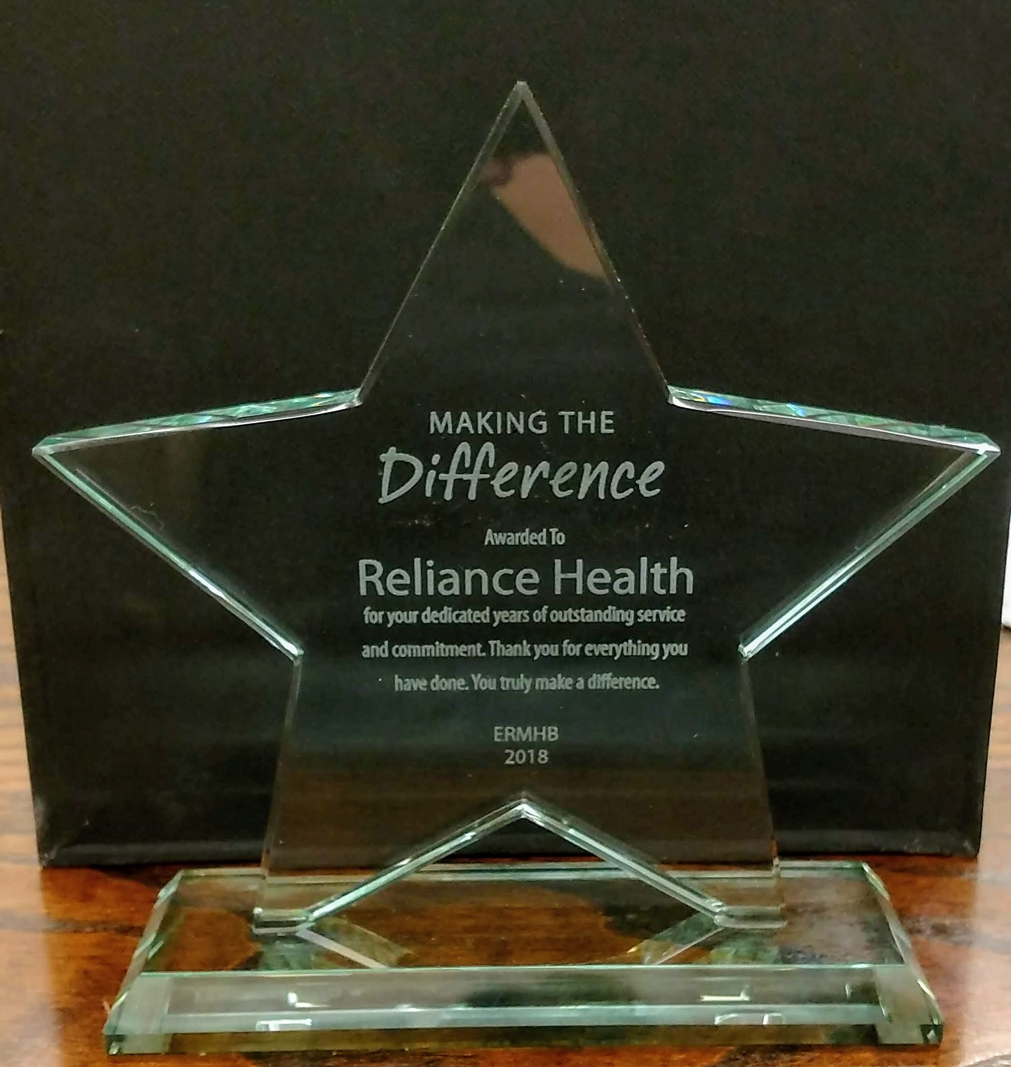 8.9.18 Make a Difference Award from ERMHB 3